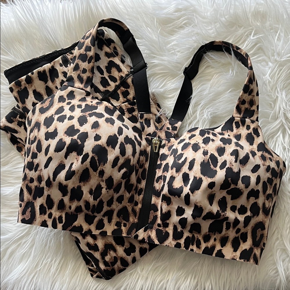 Victoria's Secret Leopard Print Workout Outfit